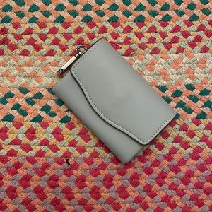 This wallet is light blue and never used